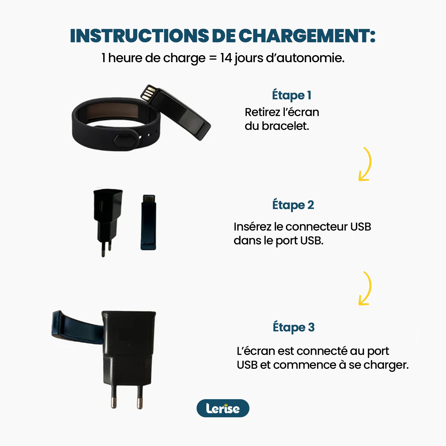 Bracelet alarme vibrant